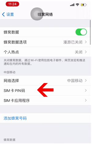 郧西苹果14维修网分享如何给iPhone14的SIM卡设置密码 