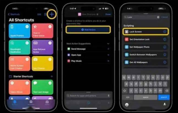 郧西苹果14锁屏维修店分享iPhone14升级iOS16.4后如何创建锁屏快捷方式 